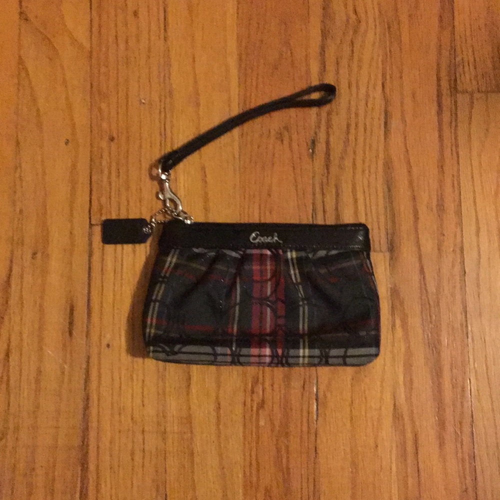 Coach wristlet - Winter plaid! ❄️☃️